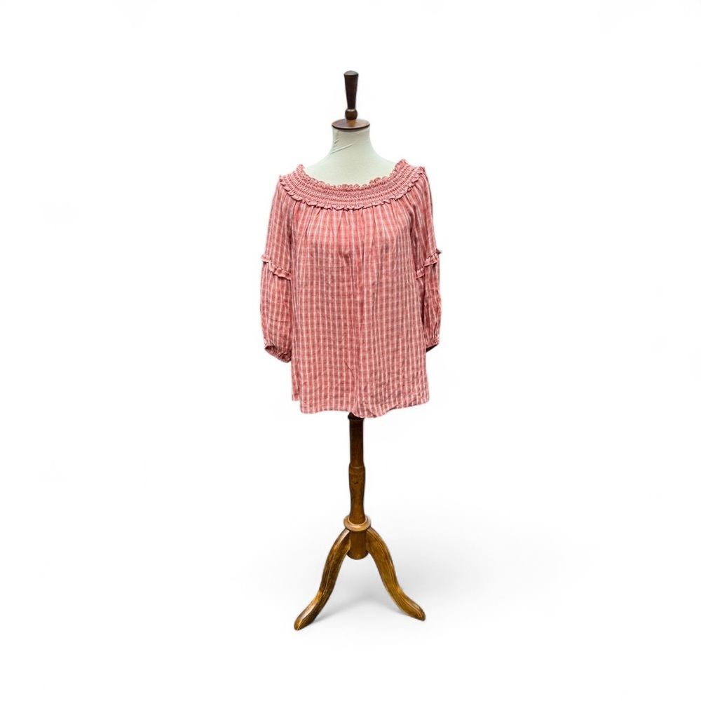 Max Edition Red and White Striped Blouse Size S